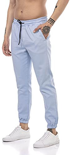 Redbridge Hose für Herren Freizeit-Hose Jogger Pants Chino Hellblau M