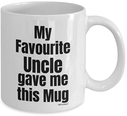 My Favourite Uncle gave me This Mug, Niece Nephew Gifts from Uncle, Niece Mug, Nephew Mug, Birthday Cup on his her Birthday, Best Christmas Presents AZ7