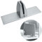 Klemmhalter für Plexiglas Schreibtisch Trennwandklemme - Büro-Schreibtisch Trennwand Clip Klemmhalter Tischklemme für Spuckschutz, für Büro Bibliotheken Max Tischplatte: 3-25mm,1 Stück, Silber