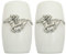 Horse Racing China Salt and Pepper Shakers Cruet Set Modern White CSP 187
