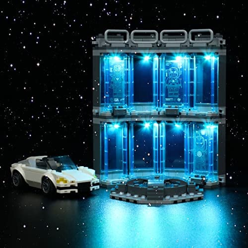 Brick Shine Light kit for Lego Iron Man Armory 76216(Lego Set is not included) (Classic)