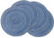 homEdge Set di 4 tovagliette rotonde, lavabili, 38 cm, colore: blu