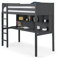 Julian Bowen Titan High Sleeper Bed Anthracite - Modern Design, Includes Desk, Shelves, and Storage