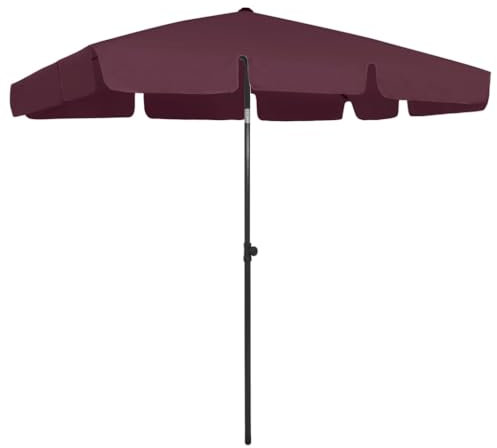 vidaXL Strandschirm Bordeauxrot 200x125 cm