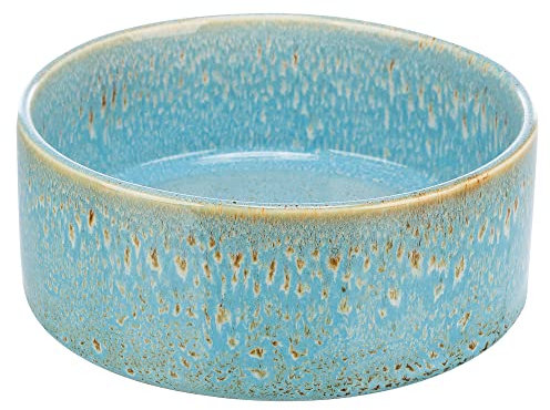 TRIXIE Hundenapf Keramik 900 ml, Keramiknapf blau - praktischer Fressnapf für Hunde ø 16 cm, standfest, robust und spülmaschinenfest – 25113