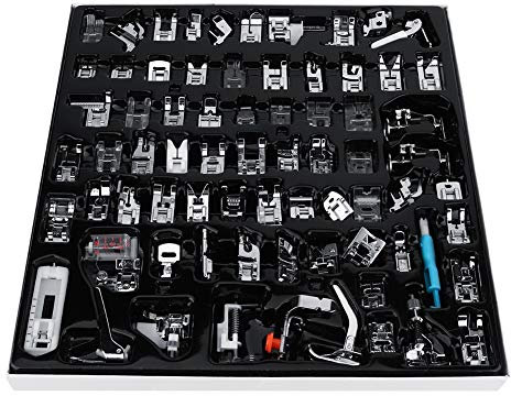 Alvinlite Nähmaschine Presser 72Pcs Walking Foot Nähset Haushalt Nähfüße Set Nähset Werkzeugkasten