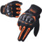 TRABIG Motorradhandschuhe Herren Touchscreen mit Vollfinger Hartknöchelschutz, Sport Handschuhe Professionelle Motorrad Unisex, Sommerhandschuhe für Motorradfahren, Camping und Roller (Orange, XL)