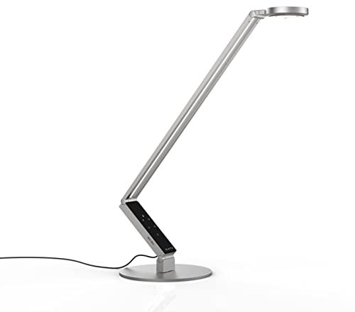 LUCTRA Table Pro 2 Radial Base LED Schreibtischlampe, biologisch wirksames Licht, dimmbar, 929123, silber