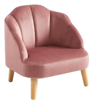 Vente-unique-Kindersessel - Samt - Rosa - COBACA