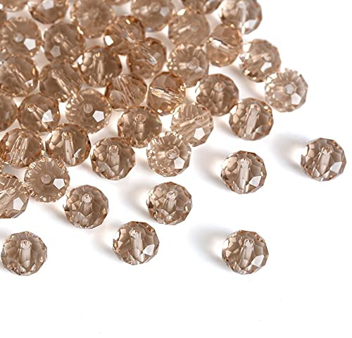 Duories 170 Stück Facettierte Glasperlen,6mm Multi-Faceted Perlen,Galvanisierte Glasperlen,Verstreute Perlen,für DIY-Schmuckherstellung,Hochzeitsmittelstücke,Armbänder,Halsketten,Ohrringe,Sekt