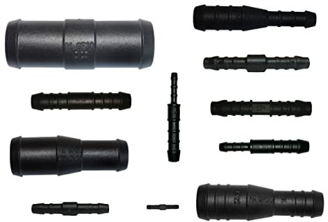 Schlauchverbinder Größen wählbar von 3-32 mm gerade und reduziert Kunststoff PA GF30 (1, 14 x 10 mm)