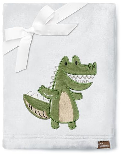 Be Mammy Warme Kuscheldecke Babydecke Blanket Baby Geschenk BE20-168 (Hellgrau - Krokodil)