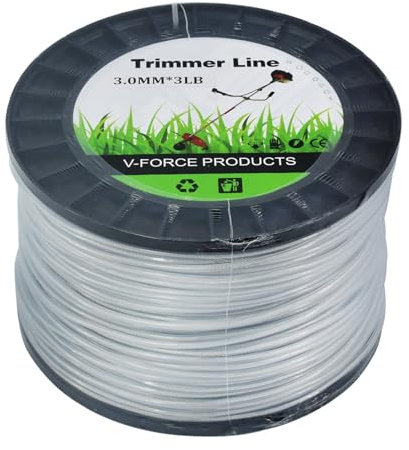 BGTOOL . 304,8 cm runde Trimmerschnur, Universal-Stahldraht, Rasentrimmer, Drahtseil, Schnur, strapazierfähig, Rasentrimmer, Freischneider, Trimmer, Ersatzspule (1,4 kg)