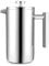 Trintion French Press Edelstahl Kaffeebereiter 1 Liter - Doppelwandige Thermo Kaffeepresse für Filterkaffee Auch als Kaffeezubereiter Kaffee beim Camping geeignet
