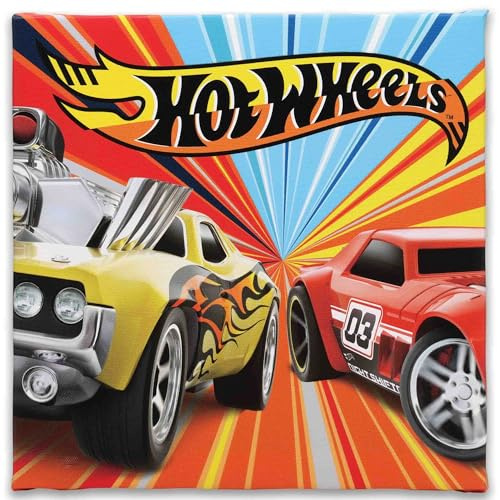 Open Road Brands Mattel Hot Wheels Leinwand-Wanddekoration, Motiv Hot Wheels für Kinderzimmer oder Spielzimmer
