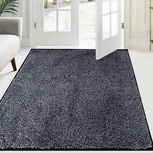 FCSDETAIL Schmutzfangmatte Innen 137 x 210 cm, rutschfeste Sauberlaufmatte, Eingangstürmatte mit Wasserabsorbierenden, Fussmatte Waschbarer Teppich Wohnzimmer Schlafzimmer