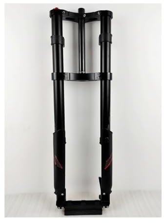 Fat Bike Air Suspension Fork 20 26 Inch Mountain Bicycle Inverted Front Forks 28.6mm Tapered Spread 150mm 15mm Thru Axle Travel 160mm Manual Locking (Color : Black, Size : 26inch)