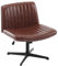 WOLTU Relaxsessel ohne Armlehne, Bürostuhl, Schreibtischstuhl Drehstuhl, Ergonomischer Stuhl, Kunstleder Stuhl, Stuhl höhenverstellbar, 360° drehbar, Polsterstuhl, mit Schaukelfunktion, Braun