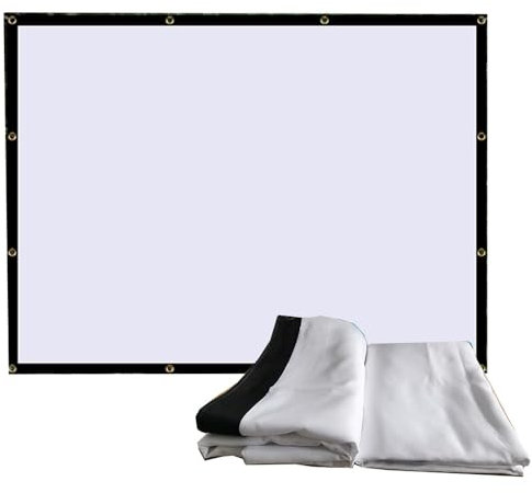 ZYXQQJ 150 Inch Projector Screen 16:9 Large Movie Projection Screen Folding Home Theater Portable Indoor Outdoor HD Projection Screen(16:9,150inch)