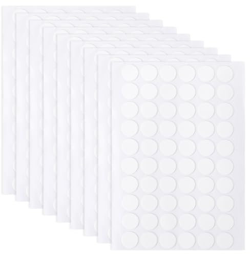 540 Stück Kleine Klebepunkte Doppelseitig Transparente Klebepads 15mm Rund Doppelseitige Klebepads Aufkleber Abnehmbare Klebepaste Punkt Aufkleber Entfernbar Klebrig Keine Spuren Wasserfest Aufkleber