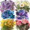 Augshy 240 Transparente Blumen & Schmetterling Scrapbook Aufkleber - PET Blumen Aufkleber für Scrapbooking Fotoalbum Handwerk Notizbücher (120 Stile)