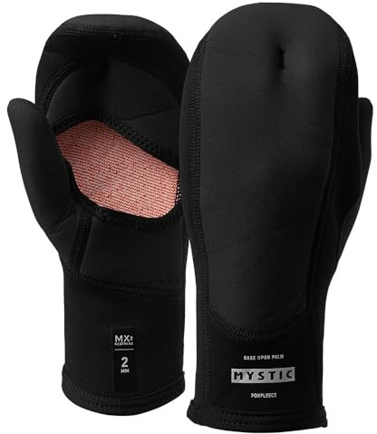 Mystic Wassersport – Surf KiteSurf & Windsurfen Ease 2 mm offene Handfläche Kajak oder Kajak – Handschuh – Schwarz