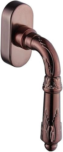 Poignées de fenêtre en PVC avec serrures 6 S - Poignée de porte et de fenêtre - Plaqué cuivre pur - Polissage - Durable et élégant - Pour fenêtres et portes