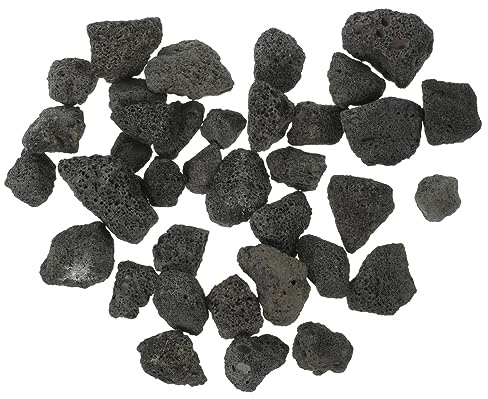 Garneck Schwarzer Lavastein für Aquarium-Dekoration, 500 g, Vulkangestein, 2–3 cm, ideal für Aquarien, Blumentöpfe und Diffusoren für ätherische Öle, natürliche Landschaftsgestaltung