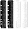 Règle Marque Page Lot De 4 Règle Pour Classeur A5, 6 Trous, Outils De Mesure Pour Classeur A5 Taille 6 Trous Carnet De Notes (Noir, Transparent)