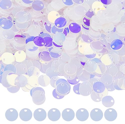 DICOSMETIC 250 Stück Runde Pailletten Für Basteln 8mm Kunststoff Runde Pailletten Bunte Pailletten Flache Runde Lose Pailletten Für DIY Nähen Stickerei Ohrringe Basteln
