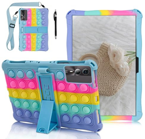 ATOOZ Universal 11 inch Tablet Case for Blackview tab 90 Wifi/DOOGEE U11/T30 SE/T30 Pro/Honor Pad X8A/Skyworth Y31/ZTE/Alpha 2024 5G Pro/Redmi Pad SE 11/Samsung Galaxy Tab S9 (Colorful Light Blue)