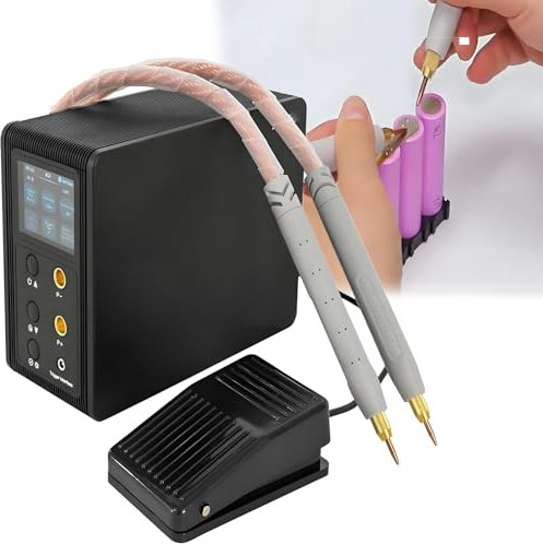 YYJYZH Upgraded Battery Welding Machine Pro,14.6KW Compact Spot Welding Machine, 2 Mode Control (Auto/Foot) | Copper-Nickel-Aluminum Compatibility | DIY Pack Building
