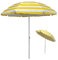 Générique 160cm Parasol de Plage Portable À Rayures Jaunes, Inclinable Parasol de Jardin, Léger Parasol de Terrasse Réglable Hauteur, UV 50+