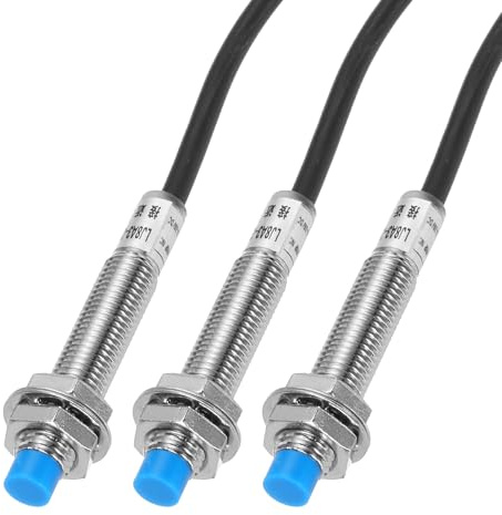 QUARKZMAN M8 Induktiver Näherungssensor NC PNP 2mm Erfassungsabstand 3Stk | Annäherungssensor Schalter Normalerweise Geschlossen Erfassungsabstand LJ8A3-2-Z/AY 3.9ft