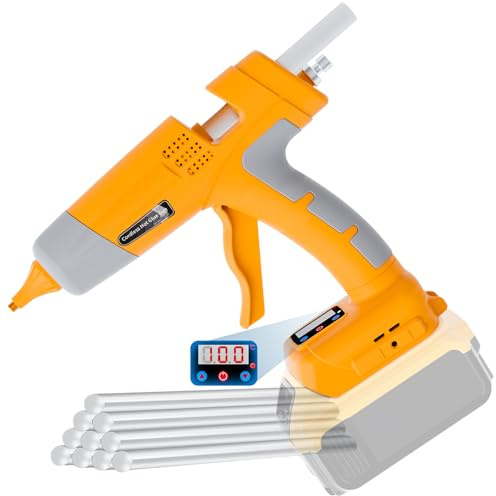 DTEZTECH Cordless Hot Glue Gun Compatible with DeWalt 20V Max Battery