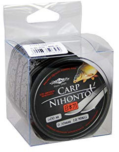 Filo da pesca per pesca alla carpa, 600 m, nero opaco, molto liscio, disponibile da Ø 0,22 a 0,40 mm (diametro 0,30 mm/portata 10,90 kg)