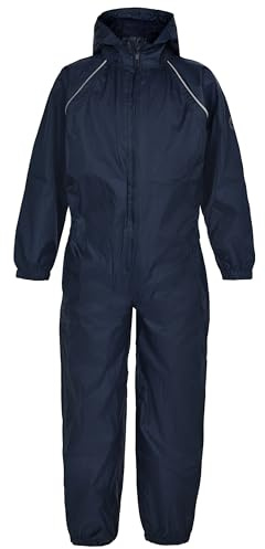 Childrens Rainsuit Kids Waterproof Colour=Navy Blue Size=1-2