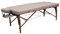 Zen BigOne Massageliege klappbar & Mobile Massagetisch aus Holz, stabile Massagebett - Massagebank höhenverstelbar, Tattoo & Kosmetikliege - Behandlungsliege mit Kopfteil, Armlehne & Tasche (Creme)
