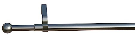 ausziehbare Gardinenstange FORMENTOR, edelstahl optik, Ø 13/16 mm, 1-Lauf, 180-300 cm, Komplettset