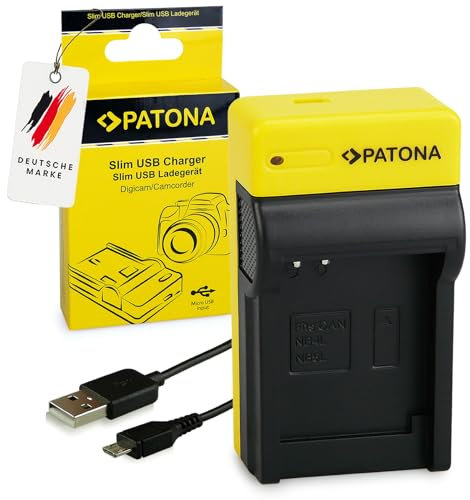 PATONA Slim Chargeur pour NB-4L / NB-5L Batteries Compatible avec Canon Ixus i7 Zoom 40 50 70 120is 220HS Powershot TX1 SD200 SD300 SD960 SD1100