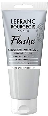 Lefranc Bourgeois Flashe Acrylique Tube 80ml Blanc Nacré Iridescent