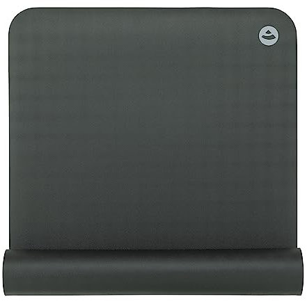 Bodhi Yogamatte ECO PRO XL | 100% Naturkautschuk | Extra Lang | Extrem Rutschfest | Ökologisch | Profi-Matte für Yoga & Pilates | Ideal für dynamisches Yoga | 200 x 60 x 0,4 cm | schiefergrau
