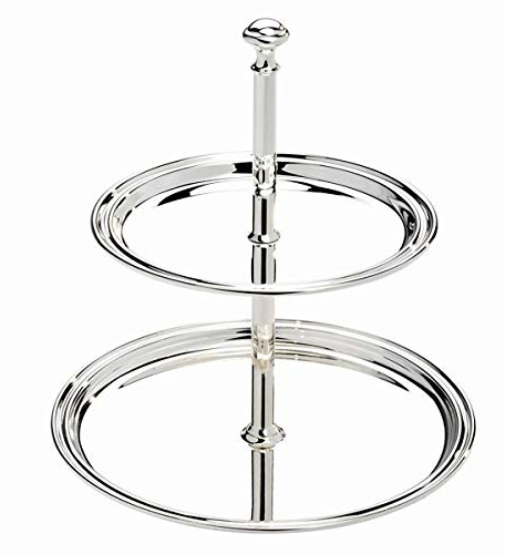 SILBERKANNE Klassische Etagere 16 cm Versilbert – Edles Design & Premium Qualität – Hochglanz Servierständer – 2-stöckig