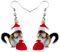 Weihnachten Eichhörnchen Ohrringe Acryl Eichhörnchen Dangle Schmuck Für Frauen Kinder Mädchen Charm (Grau)