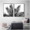 Affiche et impressions de palmier plante murale Art noir et blanc toile peinture cadeau pour elle pour chambre photos décoration 50x70cm (19,7x27,6 pouces) x2 sans cadre