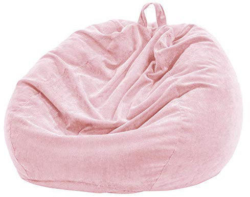 Nobildonna Fodera per sedia a sacco per riporre peluche, senza imbottitura, solo fodera, per bambini e adulti Fodera per sedia a sacco, per riporre peluche (110 x 89 cm) (rosa)