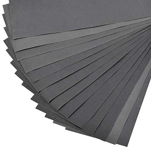 Schleifpapier Set Sandpapier Feine Körnung Schleifpapier Holz Hand Schleifpapier Set Sandpapier Nass und Trocken Wasserschleifpapier 400/600/800/1000/1200/1500/2000 für Auto Stein Metall Glasr Keramik