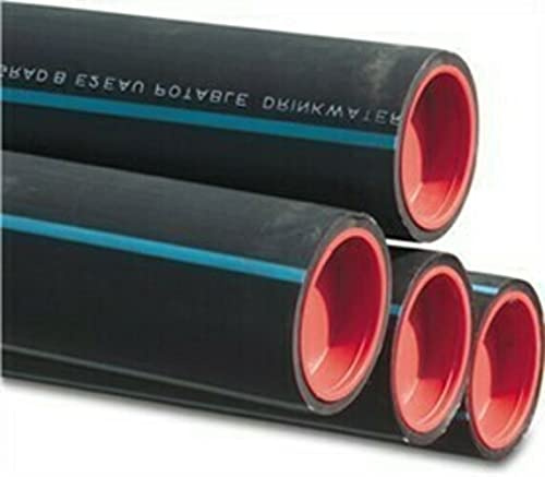 STEMAX-Wassertechnik: PP-Klemmverbinder, PE-Rohr 1m lang, SDR Klasse 11, PN16, Trinkwasserzertifiziert, DVGW, Größe: 50mm