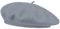 Van Der Rich ® - Baskenmütze (100% Wolle) Französisch Einfarbig - Damen (Uni grau, One Size)