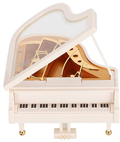 Wakects Piano Spieluhr, Dekoration Piano Spieluhr, Klaviertänzerin Spieluhr Automatische Uhrwerk Spieluhr für Mädchen für Sammler Hölzerne Aufziehflügel Spieluhr